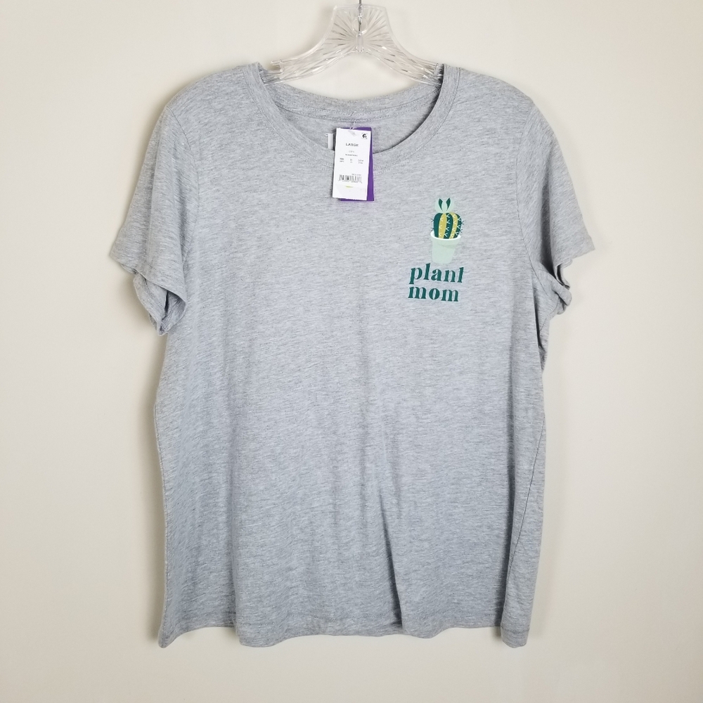 DOE Plant Mom T Shirt Large NWT